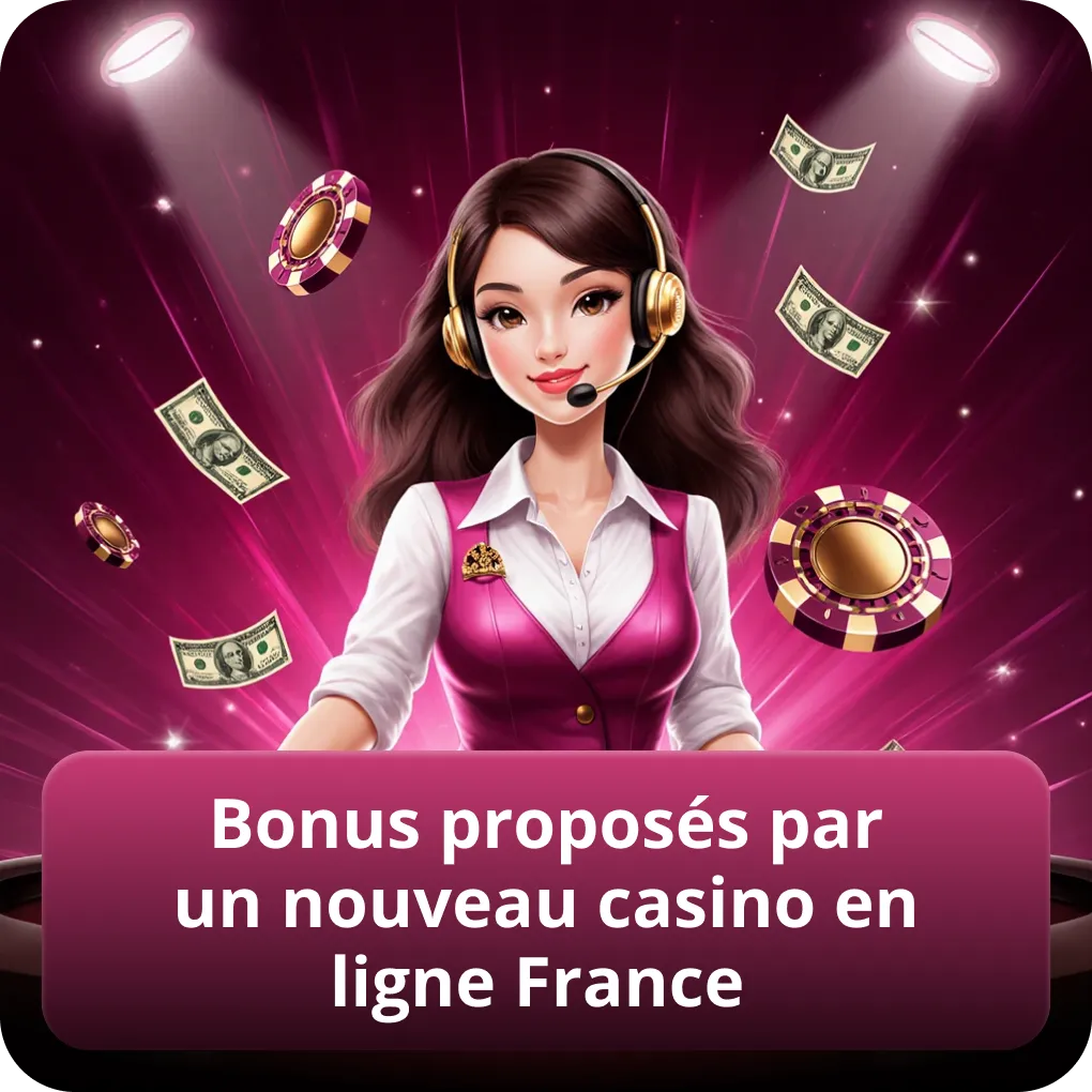 Bonus proposés par un nouveau casino en ligne France
