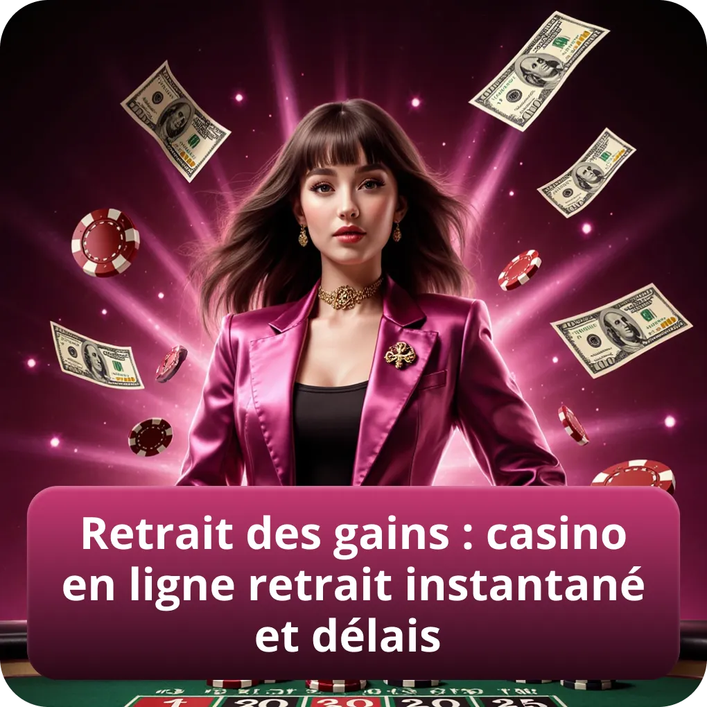 Retrait des gains : casino en ligne retrait instantané et délais
