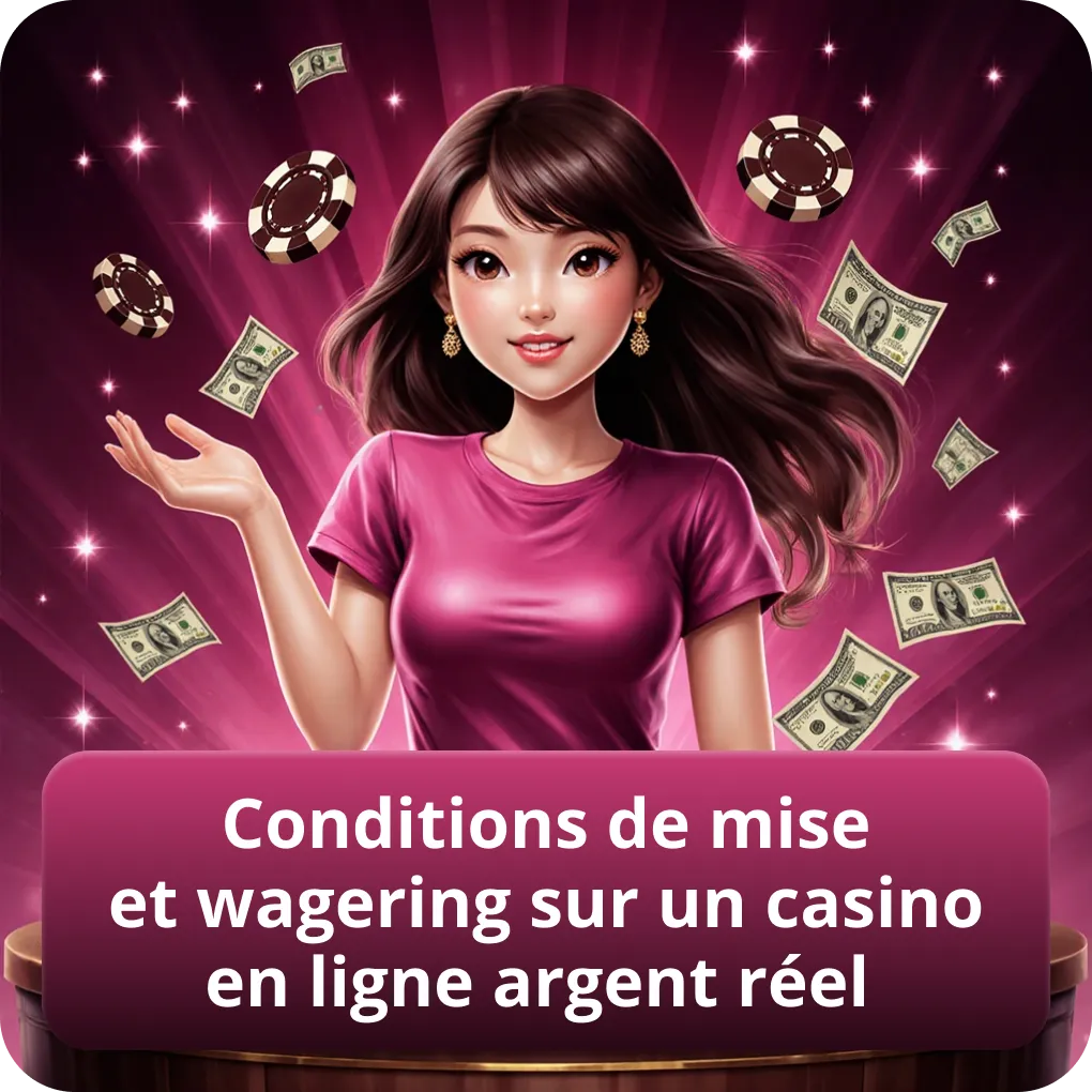 Conditions de mise et wagering sur un casino en ligne argent réel